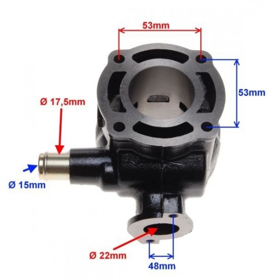 цилиндър к-т Suzuki Katana LC / Aprilia SR50 - 41.00mm