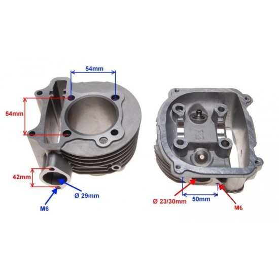 цилиндър пълен комплект за китайски скутер 4Т GY6-150 - 57.40mm 