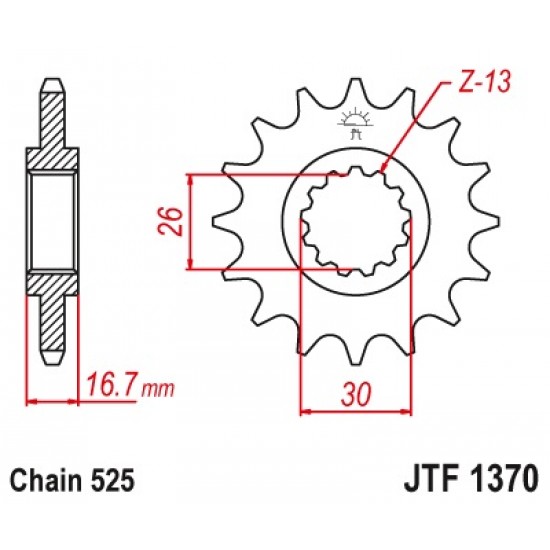 предна зъбчатка JTF1370