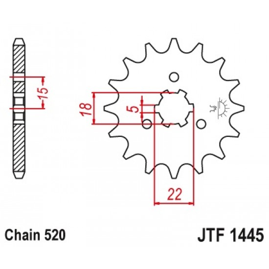 предна зъбчатка JTF1445