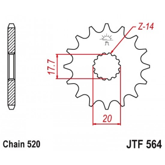 предна зъбчатка JTF564