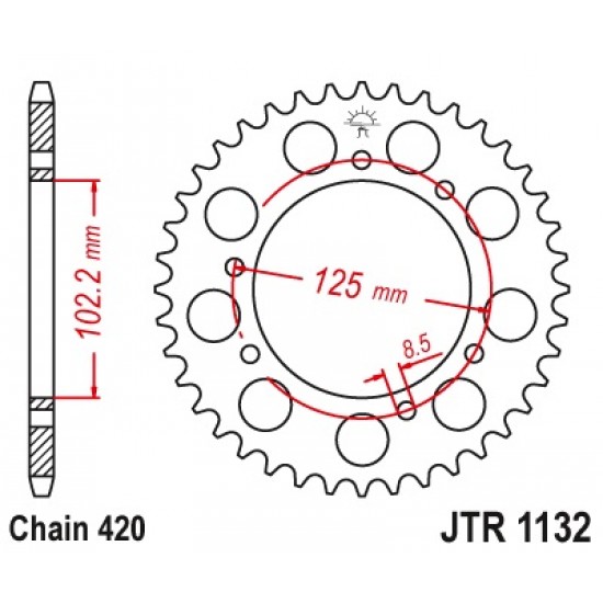 Задна зъбчатка JTR1132