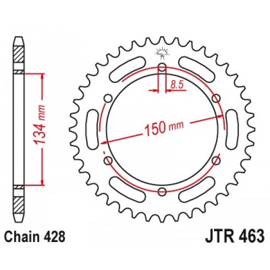 Задна зъбчатка JTR463