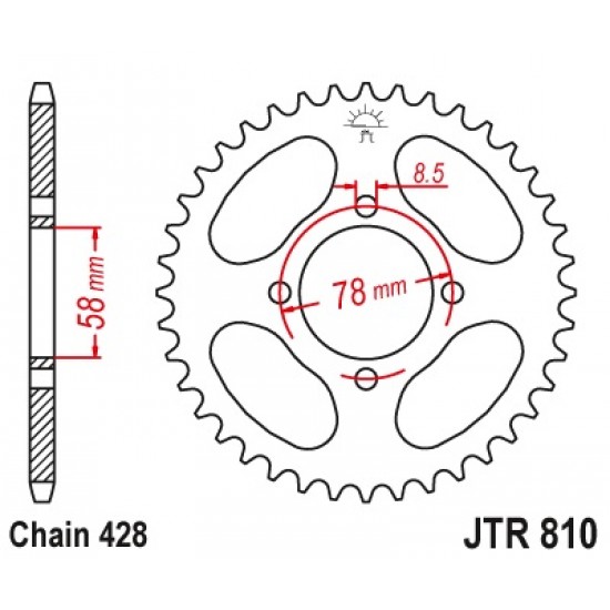 Задна зъбчатка JTR810